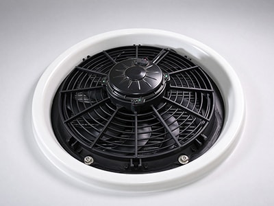 Condenser air outlet